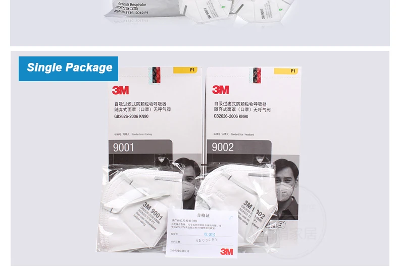 3M 9002 KN90 складной Пылезащитная маска для головы(промышленное загрязнение/Защита от езды на велосипеде/PM2.5