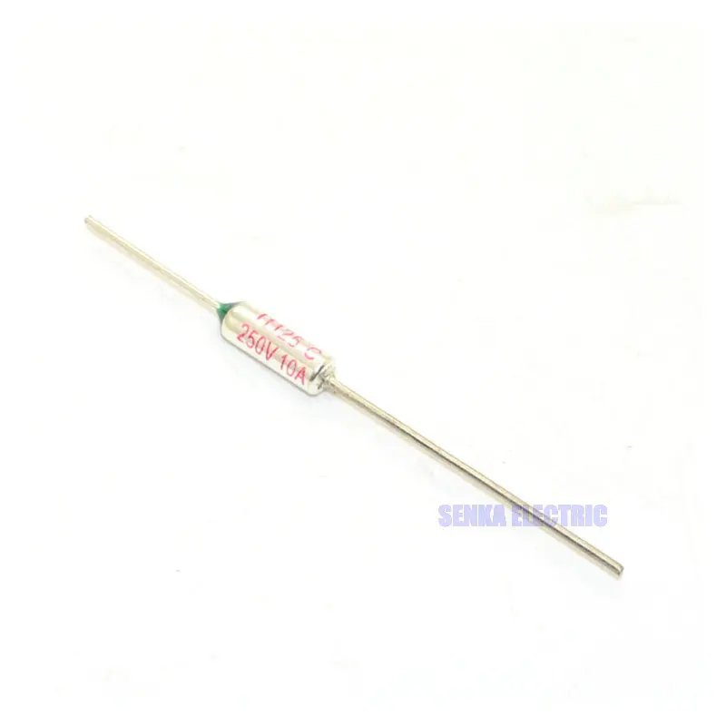 Термопредохранители 100 шт./лот металлические термопредохранители 265 285C 250 в 10 А