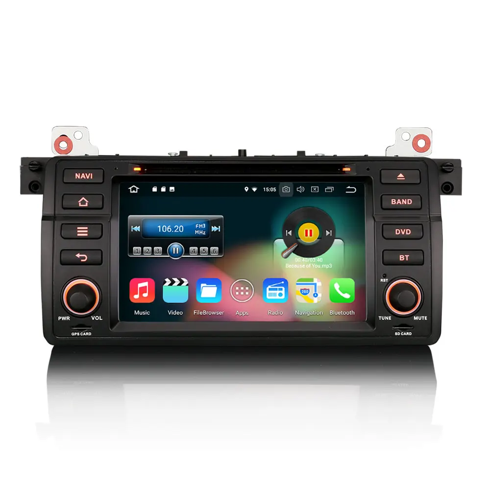 Erisin ES3619B PX30 Android 8 1 Автомобильный мультимедийный плеер 7 &quotавтомобильный DVD gps для