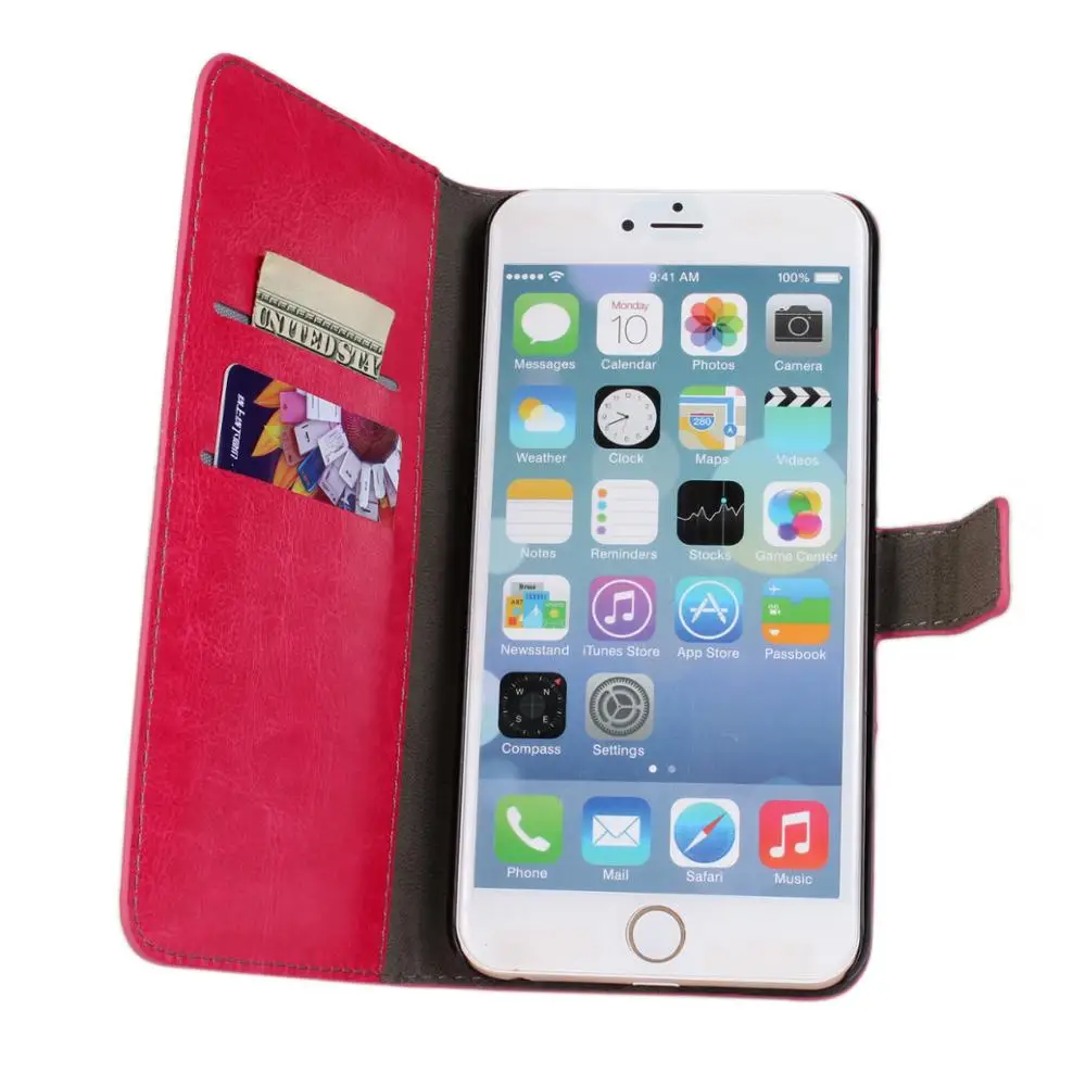 Для iPhone 6 plus/6 S Plus чехол кожаный бумажник Книга кошелек мобильный телефон В виде
