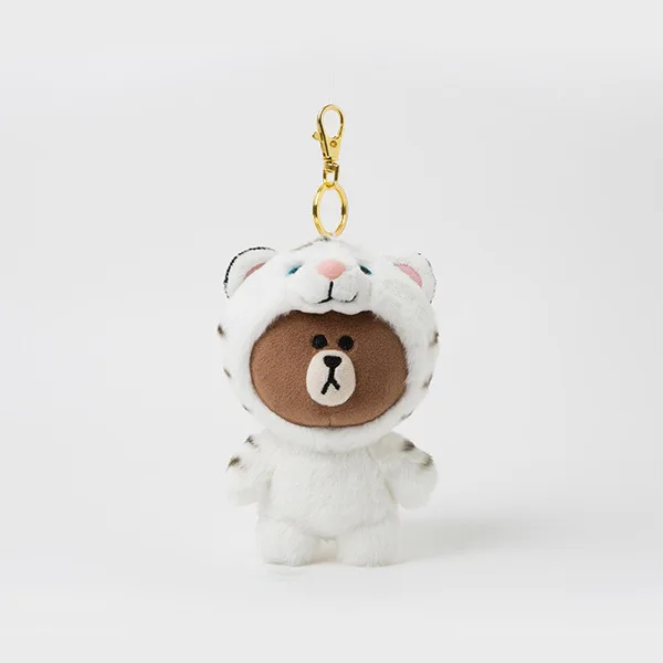 Hot Line Friends Brown Bear Transform Plush Toy Keychain Dinosaur Tiger Toys Children's Cartoon Birthday For Girl Presents | Украшения