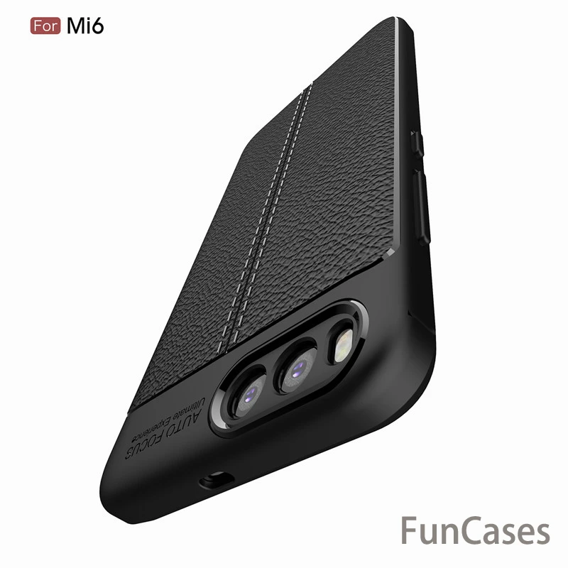 Чехол для Xiaomi Mi6 роскошный из искусственной кожи мягкий ТПУ защитный задняя