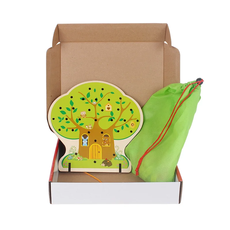 Яркие многофункциональные деревянные шарики Candywood Обучающие игрушки с фруктами