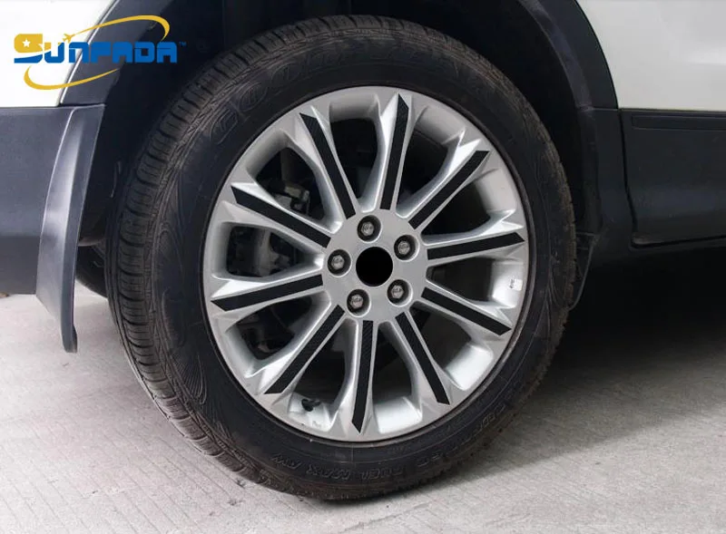 SUNFADA 18 дюймов черный ступица колеса углеродного волокна автомобильные наклейки