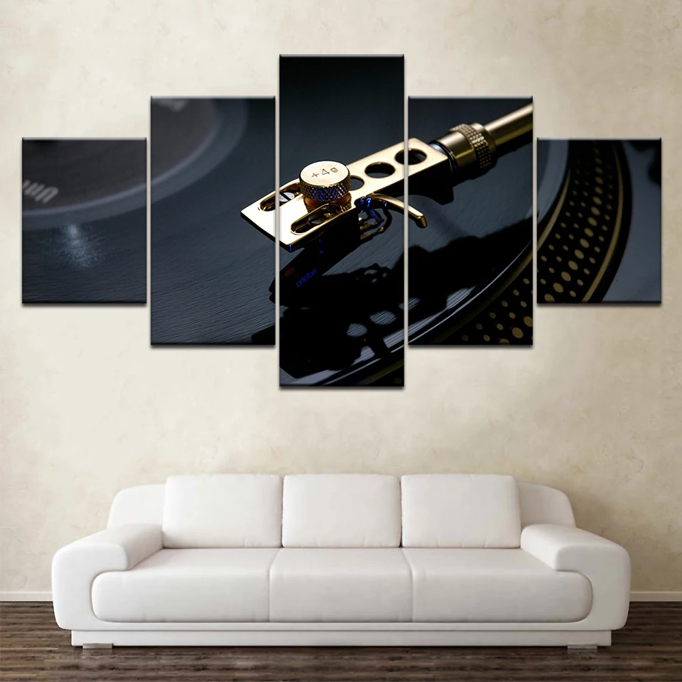 Vinyl Records Vintage 5 piece Wall Artwork Wallpapers modern Modular Poster art Canvas painting for Living Room Home Decor | Дом и сад