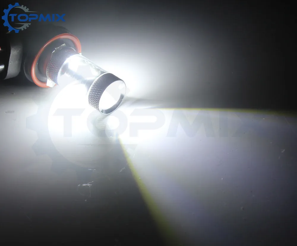 

2Pcs Car Auto H11 80W High Power Bright 16 LED Car Fog Running White Light Bulb Lamp LED led parking Fog light Auto headlight