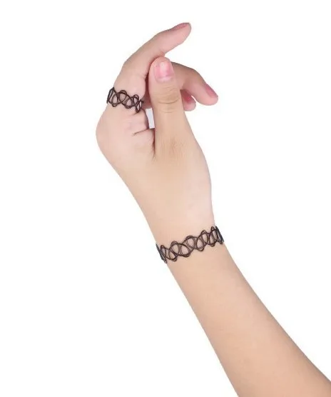 

10 шт., браслеты с татуировками в стиле ретро