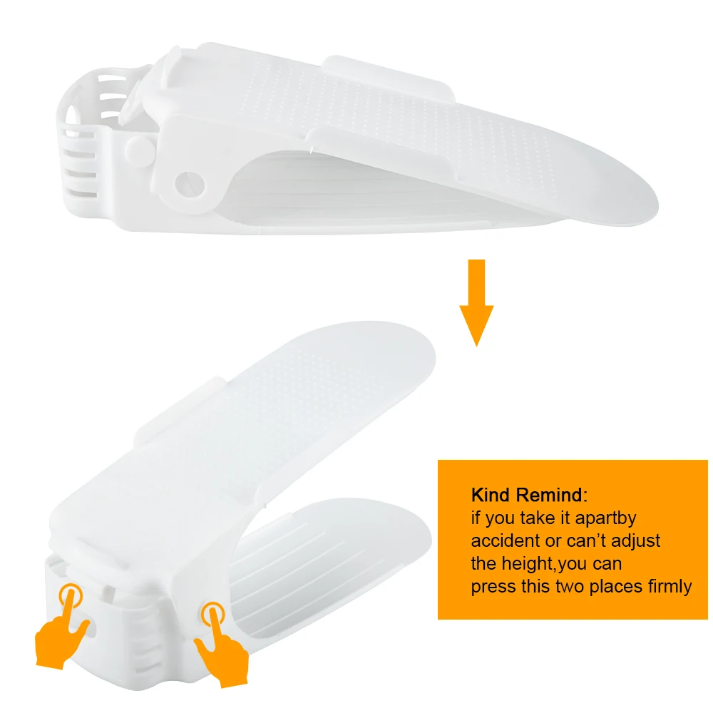 10 шт. Пластиковый Регулируемый органайзер для хранения обуви домашний