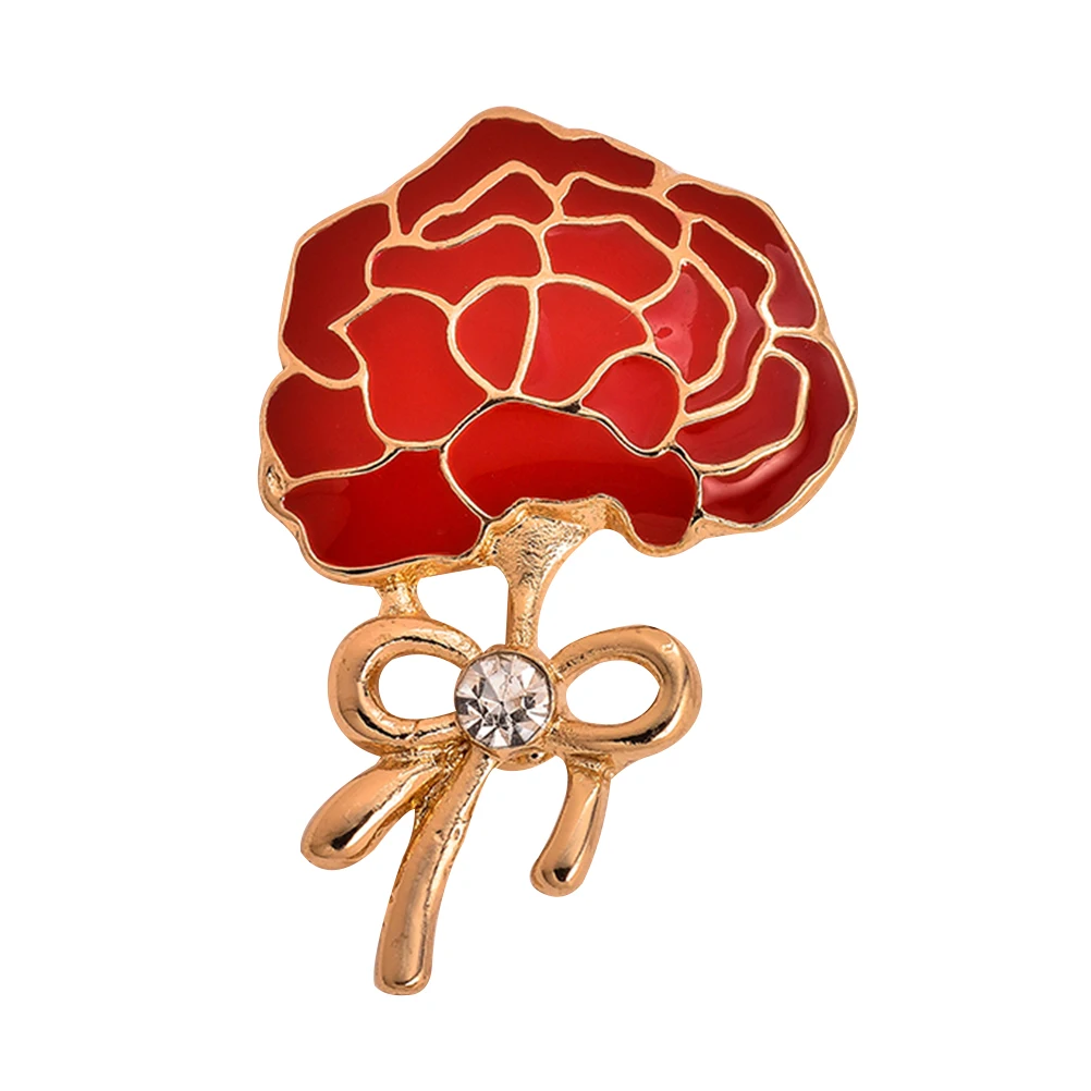 MUSEYA Fashion Elegant Carnation Flower Brooches Brooch Pin Breastpin Jewelry Accessories Gift for Women Girls (Red) | Украшения и