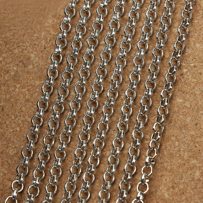 LINSOIR 2Meter/pak 2 3 4 5 7 mm 316L Stainless Steel Chain Bulk Fitting for Necklace Bracelet Jewelry Making Materials F2243 | Украшения и