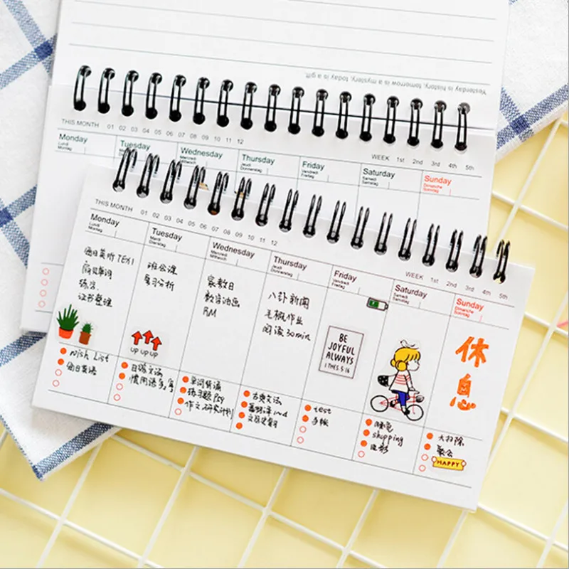 Аниме спираль блокнот мультфильм sketchbook креативный день еженедельник Kawaii порядок дня материал escolar papelaria книга дневник