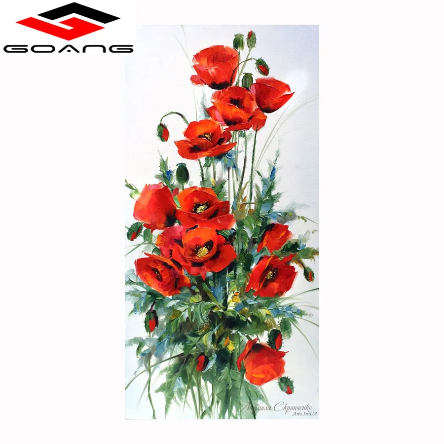 Гоанг Новая 5D DIY Алмазная живопись Кристалл Мозаика цветок Скрещивание квадратный Сверло полное вышивание декор дома.