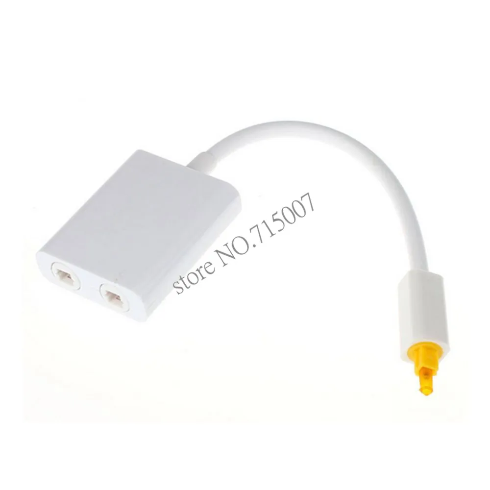 Черный и белый двойной порт Toslink Цифровой оптический один разделяется на два