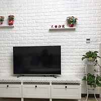 3d three dimensional european wall stickers living room bedroom brick tv background wall self adhesive wallpaper 7070cm