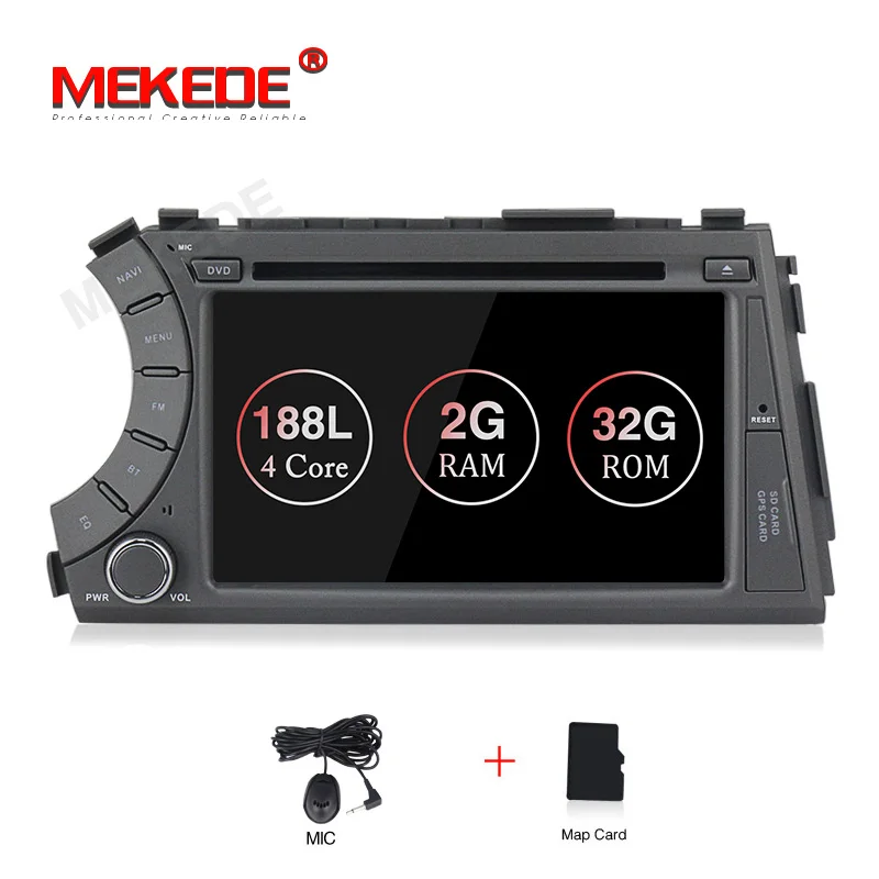 Standard model Mekede " 2din android 9,1 Автомобильный мультимедийный плеер авторадио для Ssangyong Actyon Kyron 2005-2013 2 Гб ram 32 ГБ rom радио wifi USB - Color: Standard model