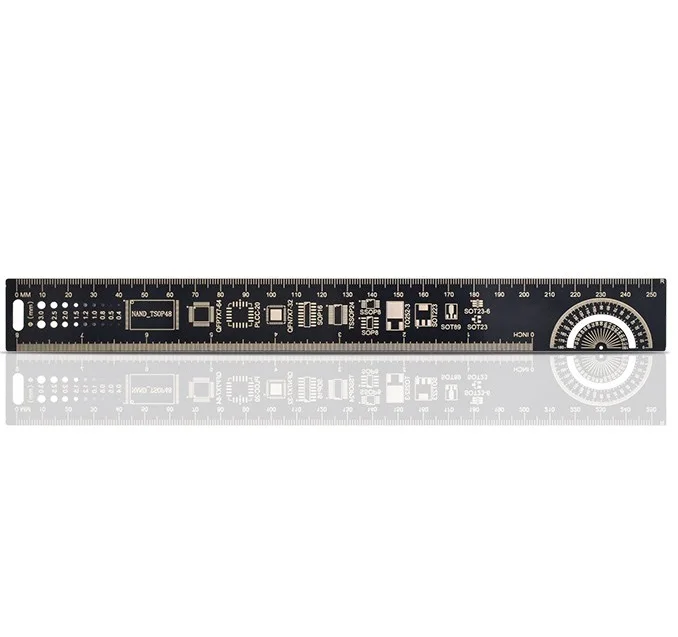 Многофункциональная линейка PCB 25 см 10 дюймов измерительный инструмент чип