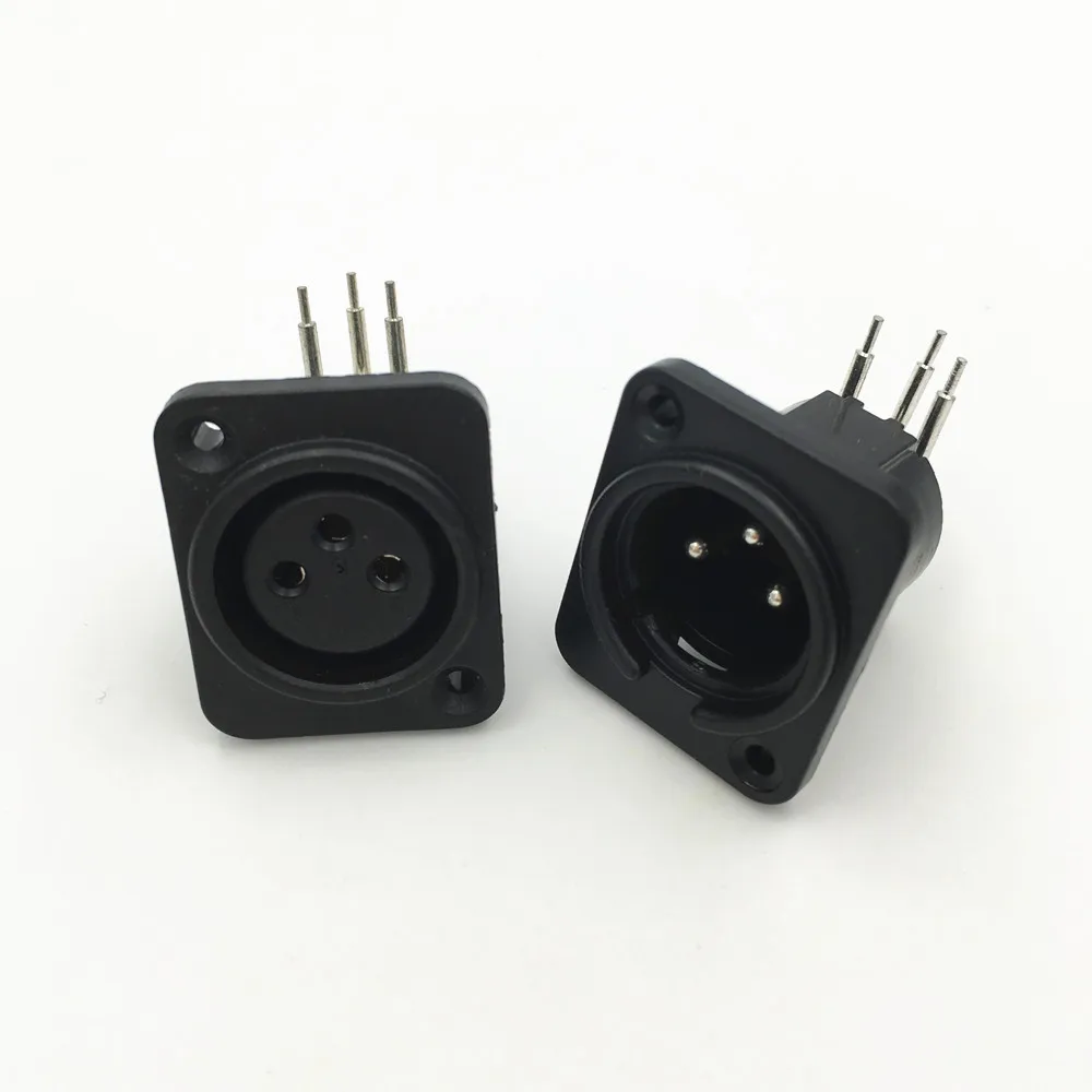 8 шт./4 комплекта XLR 3 контактный гнездовой и Мужской Шасси панельный адаптер для