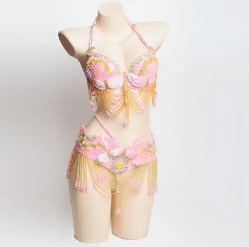 Женский костюм для танца живота комплект из 2 предметов топ с бюстгальтером и