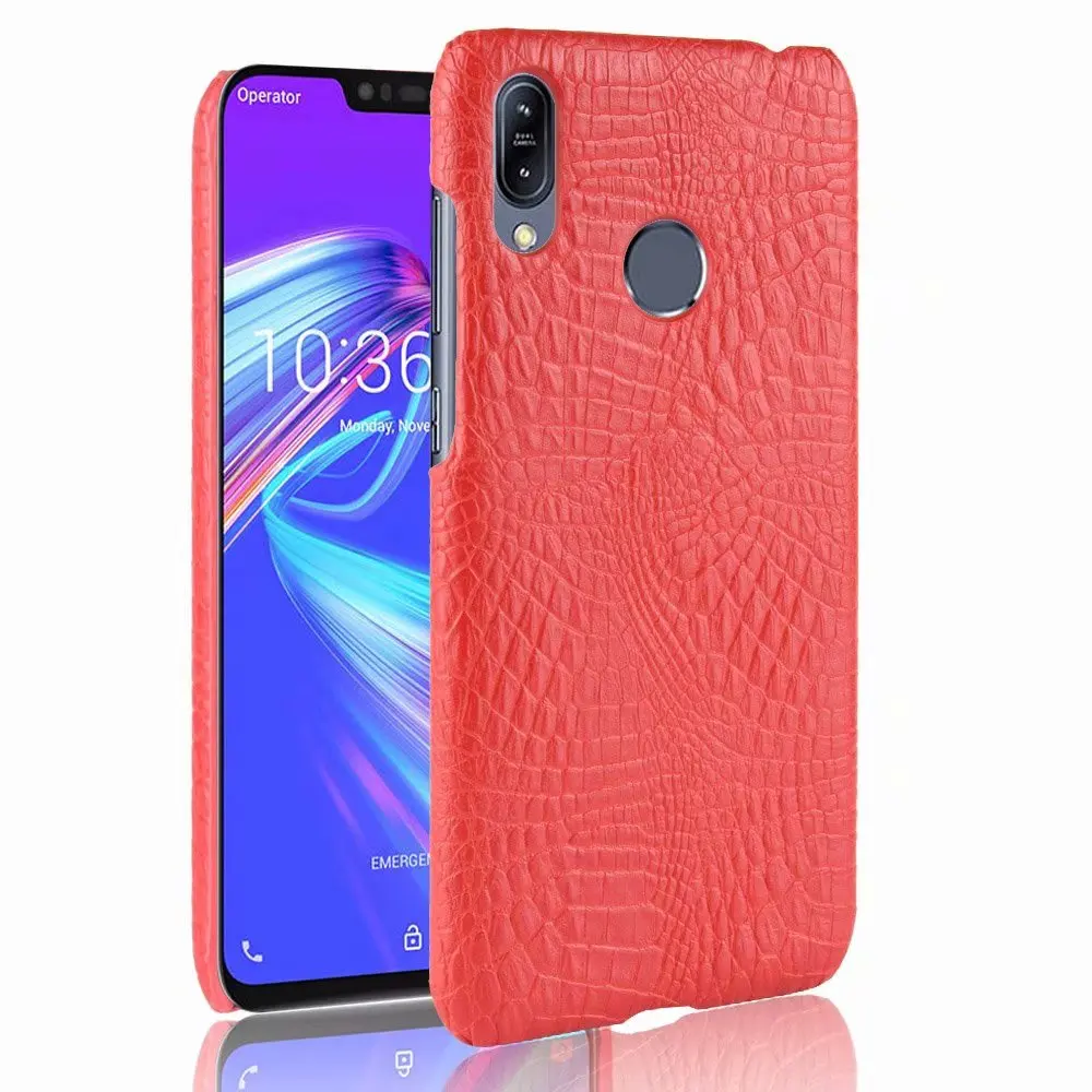 Zenfone Max Pro (M2) ZB631KL чехол с текстурой крокодила из искусственной кожи жестким
