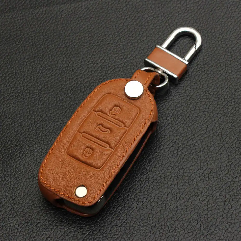 Автомобильный Стайлинг из натуральной кожи с пряжкой чехол для ключей брелок