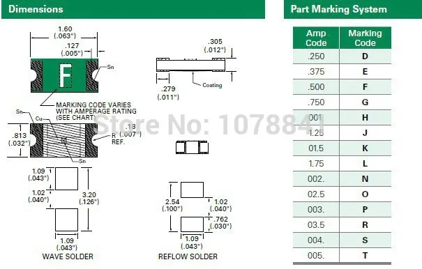 10 шт. за лот Littelfuse SMD 0603 предохранитель 0.5A 500mA 32 В 0467.500 код F | Обустройство дома