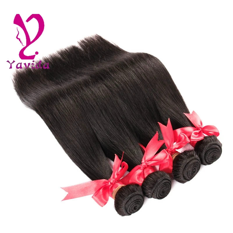 7a Brazilian Virgin Hair 4Bundles Straight extension Weave Bundles Mink piece |