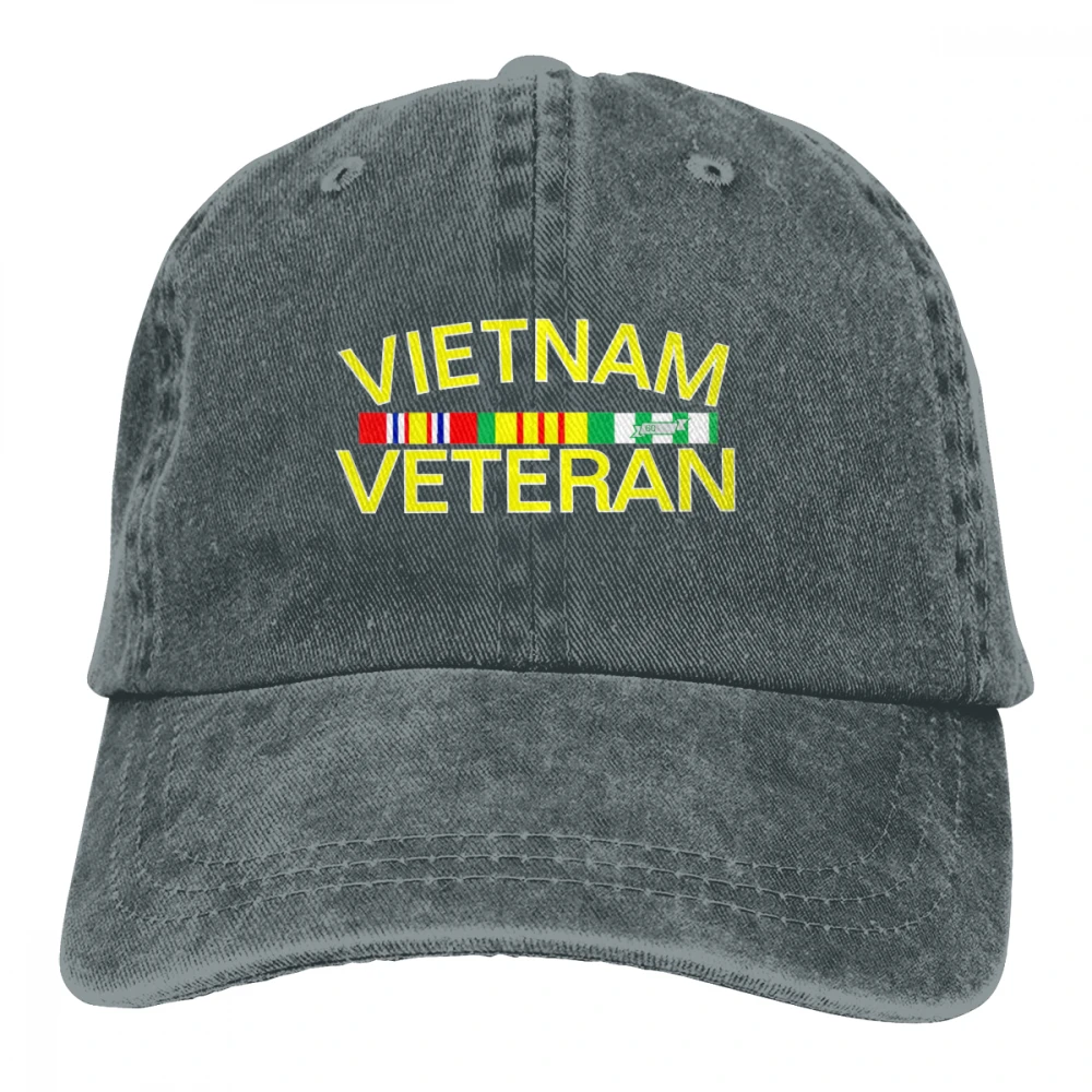 Vietnam Veteran Ribbon Casquette Deep Heather унисекс Мужские Женские джинсовые бейсболка с ремешком