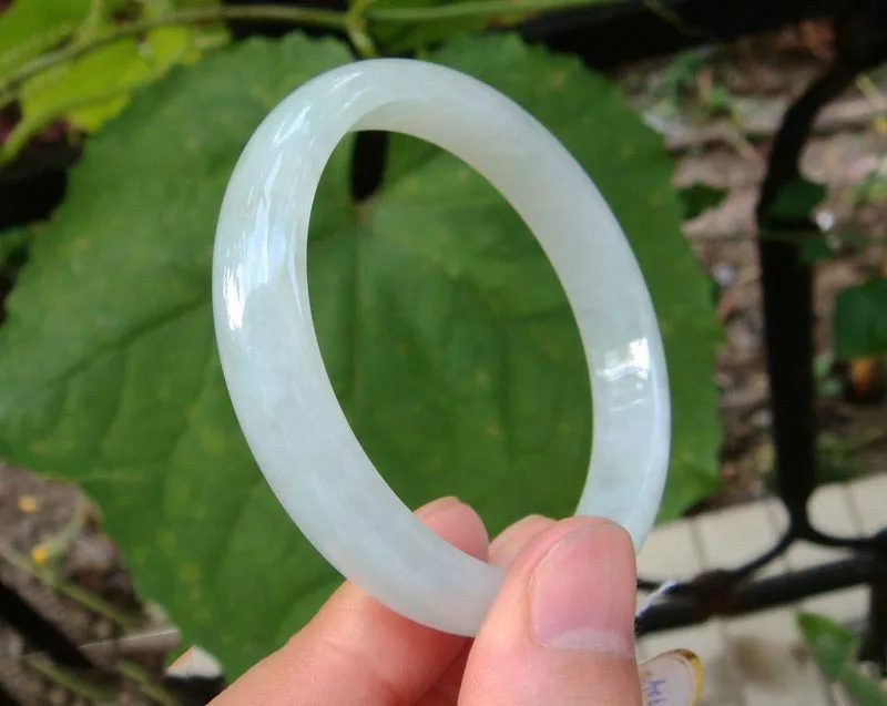 

100% Natural Untreated Icy Jadeite Emerald Jade Bangle Bracelet 57-60MM