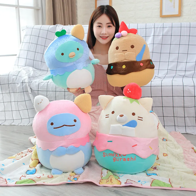Японская плюшевая угловая био подушка Sumikko Gurashi с мягким фланелевым одеялом
