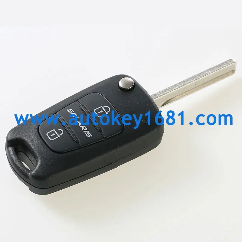Free Shipping 3 Button Replacement Remote Key Shell For Hyundai Solaris Flip Car Blank Case Cover Fob with logo | Автомобили и