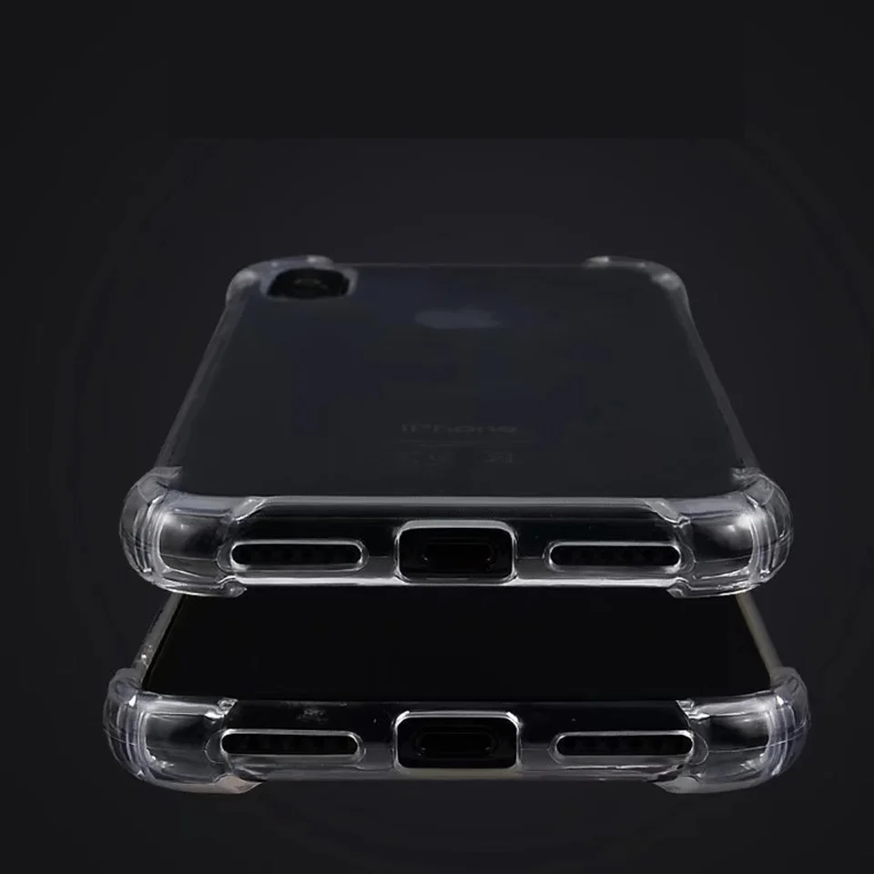 Противоударные Чехлы защитный прозрачный силиконовый чехол для iphone X мягкие