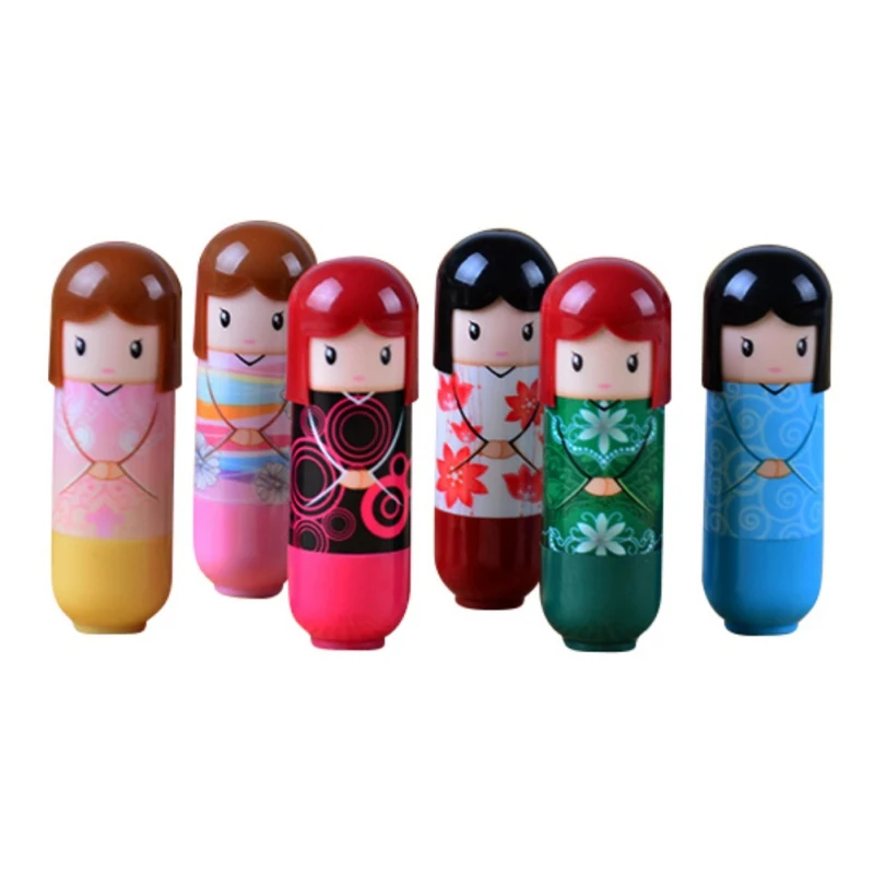 Новый детский бальзам для губ милое кимоно кукла губная помада глубокое