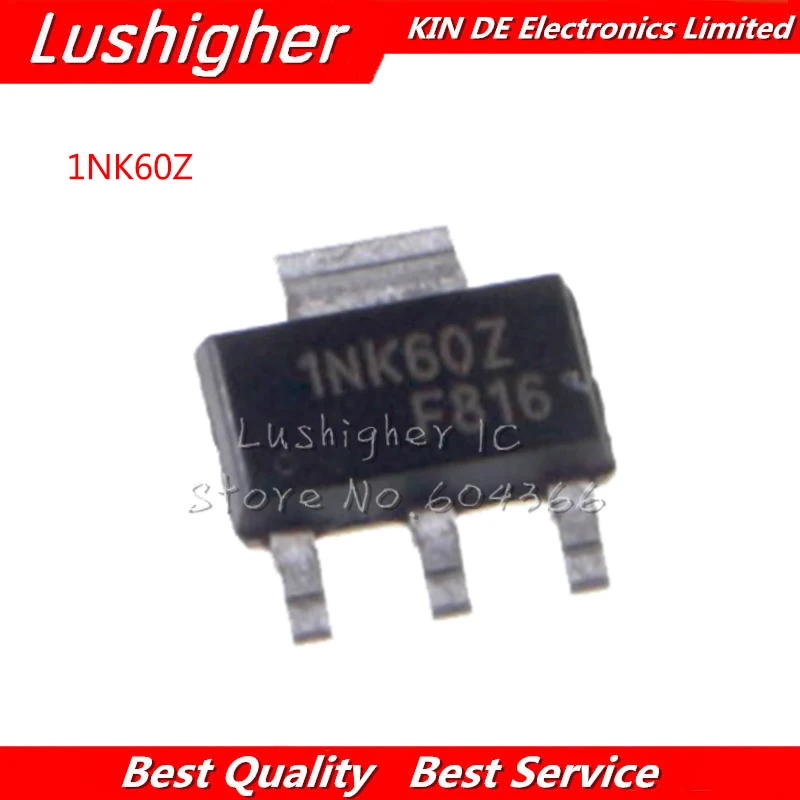 10 шт. STN1NK60Z SOT-223 1NK60Z STN1NK60 SOT MOSFET N-CH 600V 300MA SOT223 IC лучшее качество | Электронные