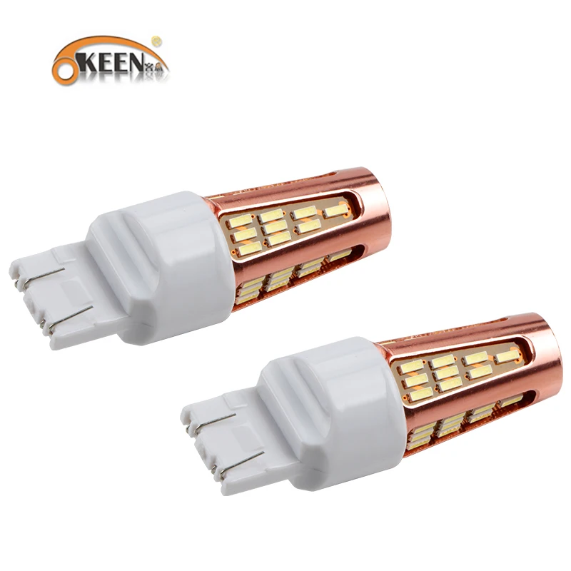 OKEEN High Power 12V 3014 Led 51SMD T20 7440 7443 LED Bulbs Canbus White Color Auto Reverse Light Signal For All Cars | Автомобили и