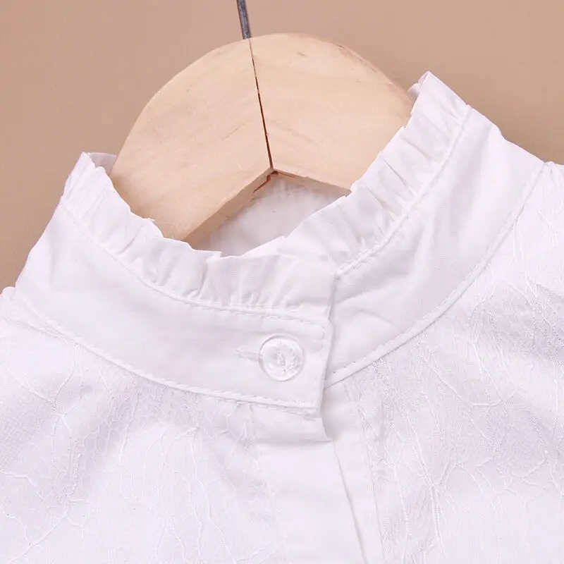 Рубашка с ложным воротником женский съемный воротник белый и черный стойка