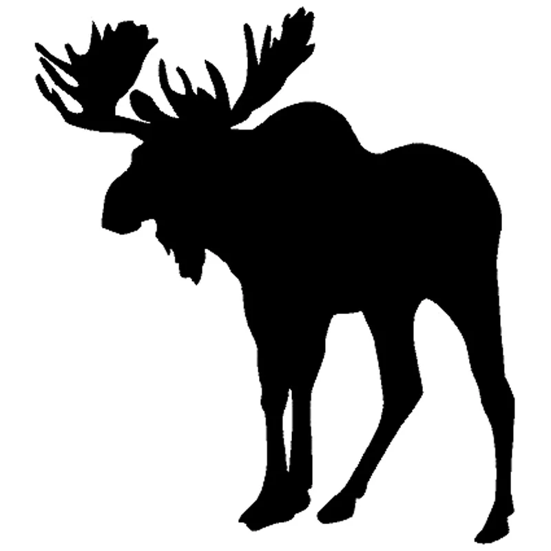 17 см * 19 1 Moose животное мотоцикл Декор наклейки авто Стайлинг Черный/серебристый S3