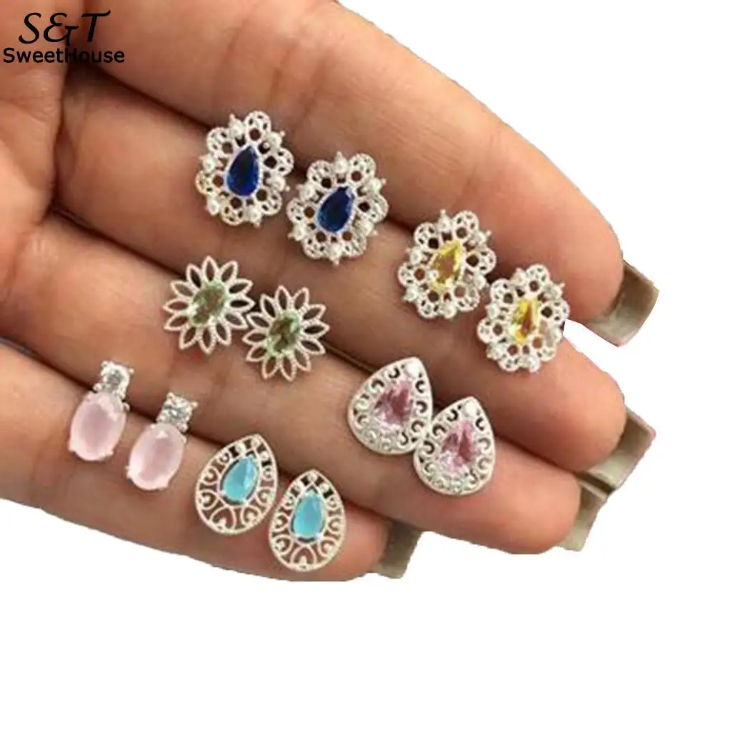 Женские модные геометрические пластиковые жемчужные повседневные серьги с