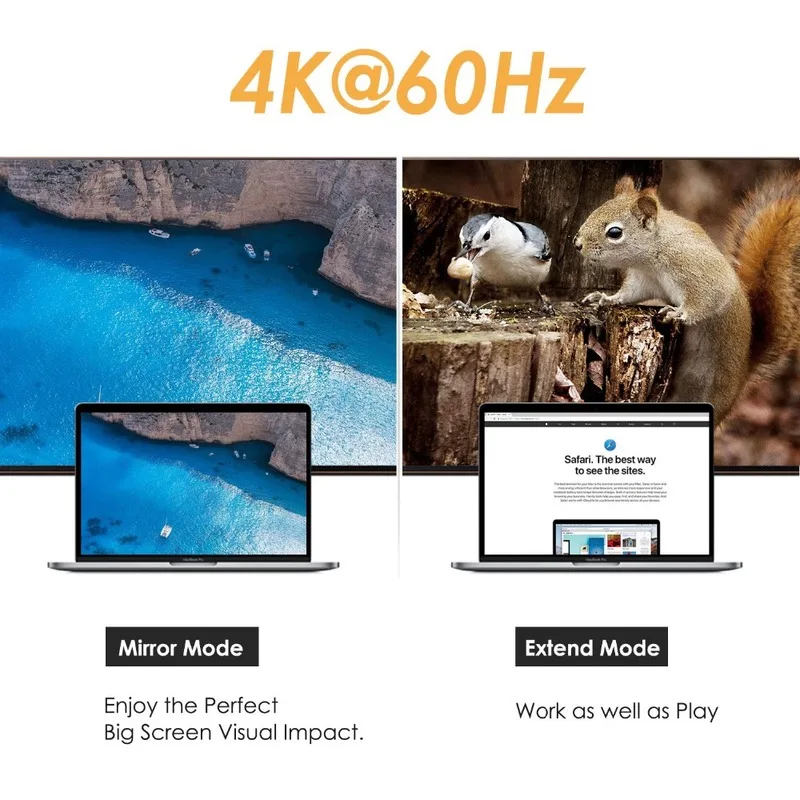 Адаптер USB C Mini DisplayPort 4K @ 60 Гц Type DP (не адаптер Thunderbolt) MacBook Pro 2017/2018 Chromebook Pixel|Кабели VGA|