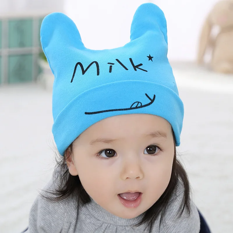 Вязаная шапка для новорожденных из хлопка 2016 Высококачественная девочек зимняя
