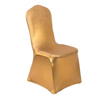 luxury gilding polyster stretch dining chair cover machine washable for restaurant weddings banquet hotel chair cover