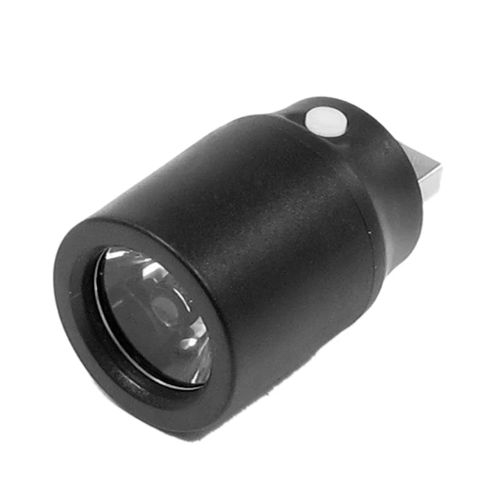

Black Plastic White Light Press Button USB LED Lamp Torch