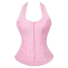 Корсеты и бюстье для Для женщин кружевное платье с цветочной отделкой корсет с ремнями пикантные размера плюс корсет Overbust белье Топ для девочек розового цвета с рисунком