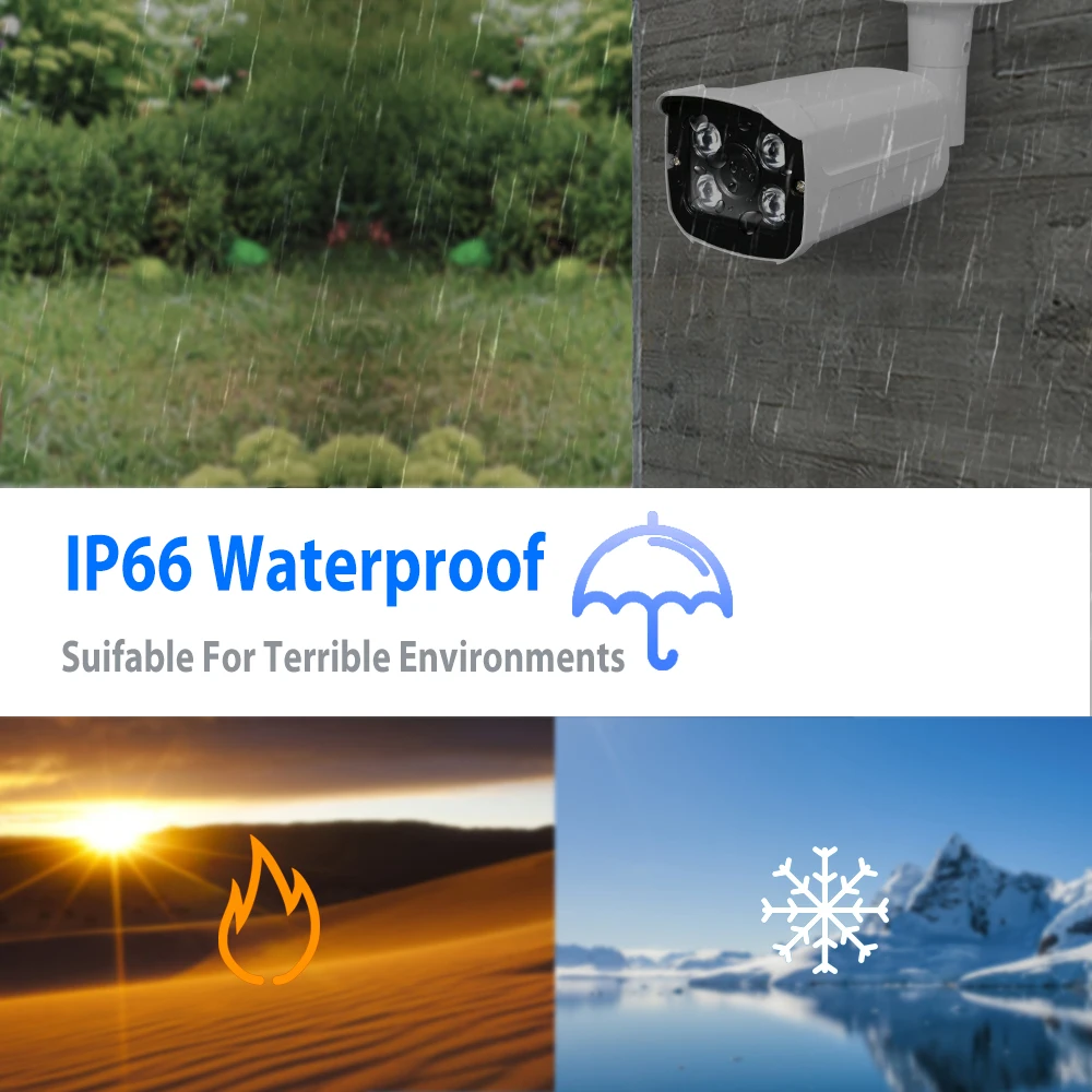 HJT H.265 IP камера 5.0MP металлическая P2P CCTV водонепроницаемый мониторинг движения 36IR