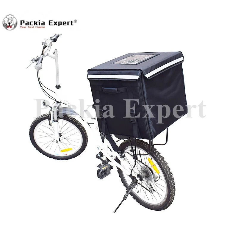

89L 46*46*42cm Food delivery bag cake pizza delivery bag with support Black Color Model: PEH-53