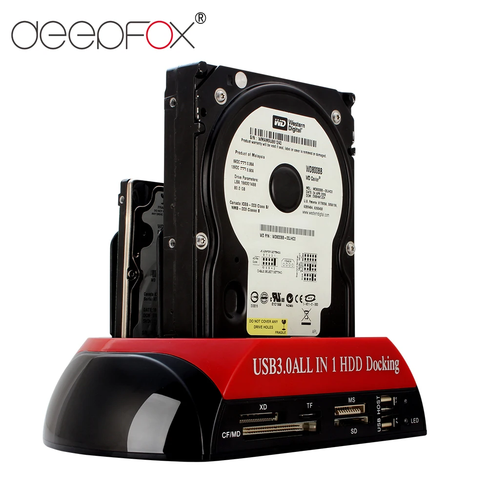 DeepFox USB 3 0 IDE SATA Dual все в 1 2 5 дюйма Hdd док станция жесткий диск SD/TF ридер внешний