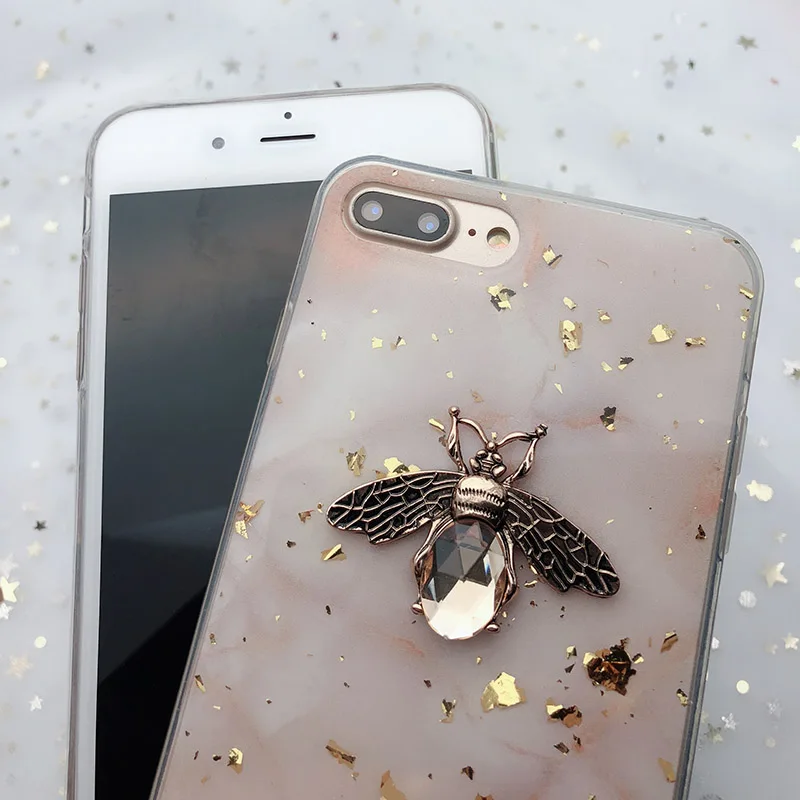 Роскошные блестящие чехлы из золотой фольги и мрамора для iPhone 12 mini 11Pro X XS XR Max SE