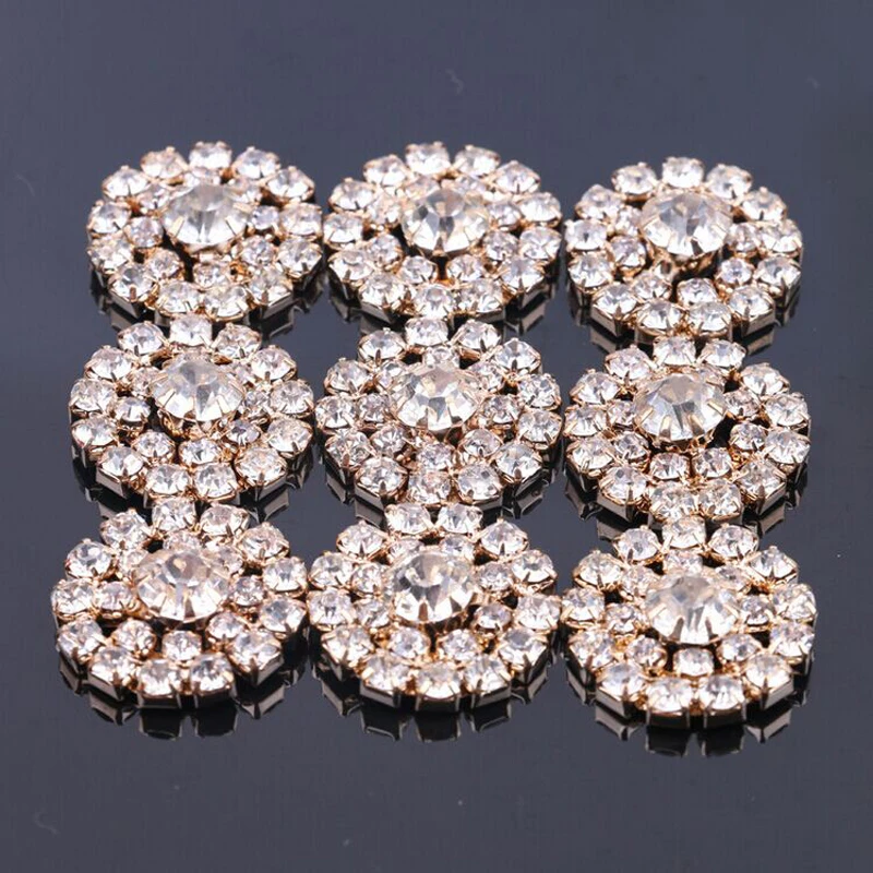 10 шт. Стразы для цветов ручной работы кнопки с цветочным сердечником украшение