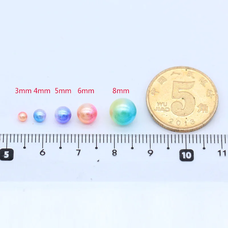 3-8mm Multicolor No Hole Imitation Pearls Round Loose Beads Garment Handmade DIY Accessories For Fashion Jewelry Making | Дом и сад