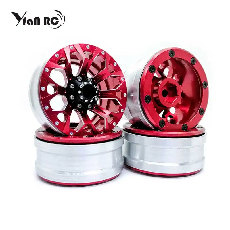 4 шт. колеса Beadlock из алюминиевого сплава 1 9 для 1/10 RC Гусеничный осевой SCX10 II 90046 TRX4 D90