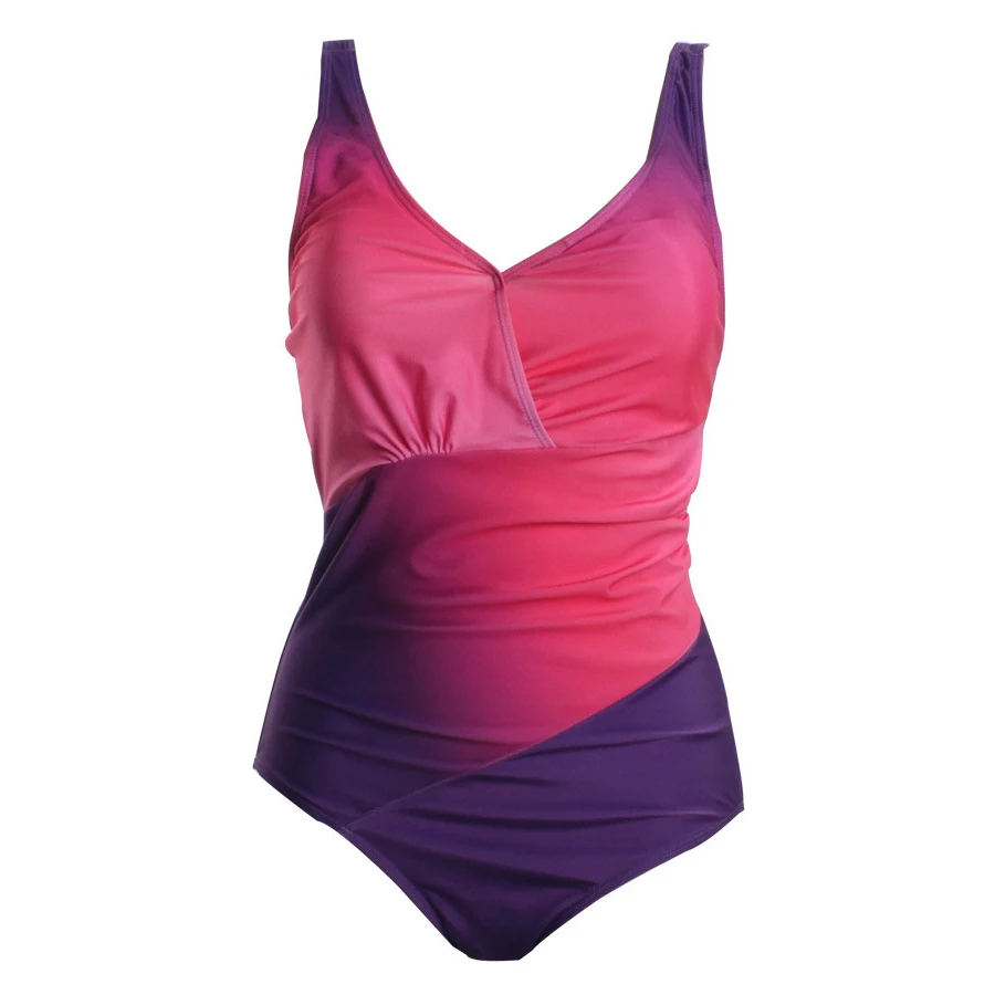 Бандажный Цельный купальник однотонный Купальник для женщин с лямкой через шею